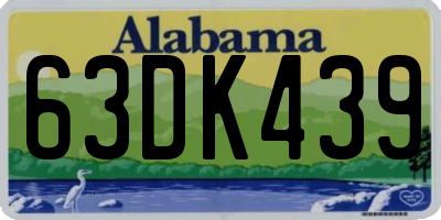 AL license plate 63DK439