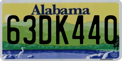 AL license plate 63DK440