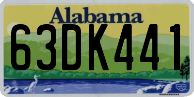 AL license plate 63DK441