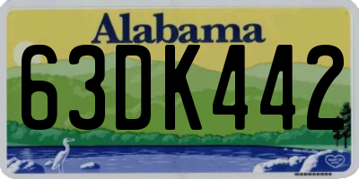AL license plate 63DK442