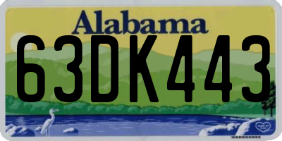 AL license plate 63DK443