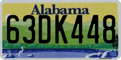 AL license plate 63DK448