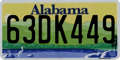 AL license plate 63DK449