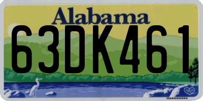 AL license plate 63DK461