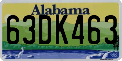 AL license plate 63DK463
