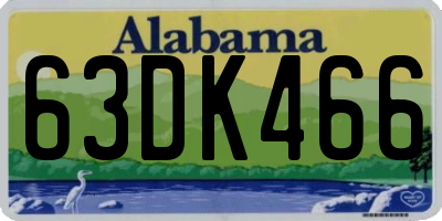 AL license plate 63DK466