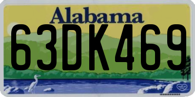 AL license plate 63DK469
