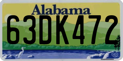 AL license plate 63DK472