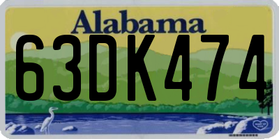 AL license plate 63DK474
