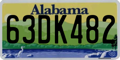 AL license plate 63DK482