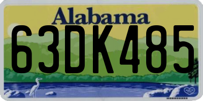 AL license plate 63DK485