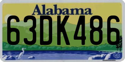 AL license plate 63DK486