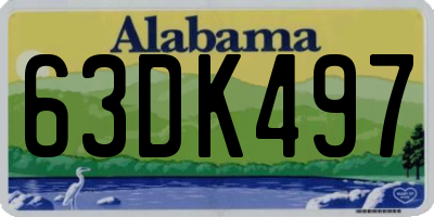 AL license plate 63DK497