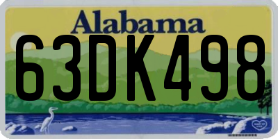 AL license plate 63DK498