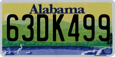 AL license plate 63DK499