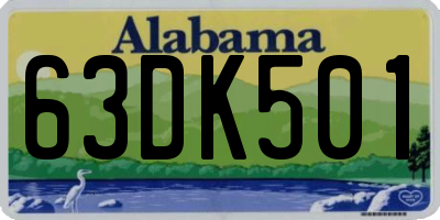 AL license plate 63DK501