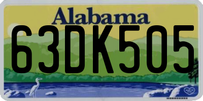 AL license plate 63DK505