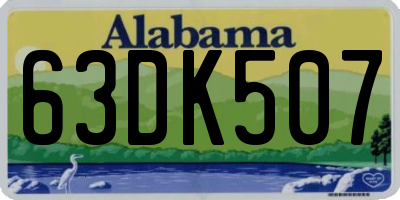 AL license plate 63DK507