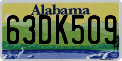 AL license plate 63DK509