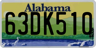 AL license plate 63DK510