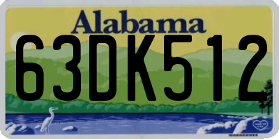 AL license plate 63DK512