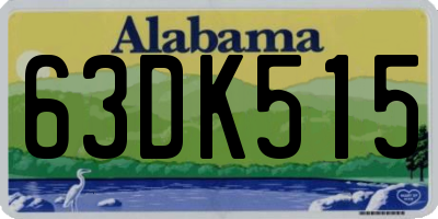 AL license plate 63DK515