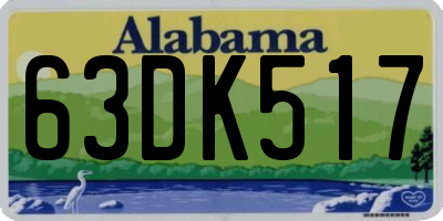 AL license plate 63DK517