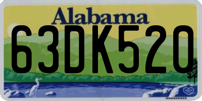AL license plate 63DK520