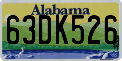 AL license plate 63DK526