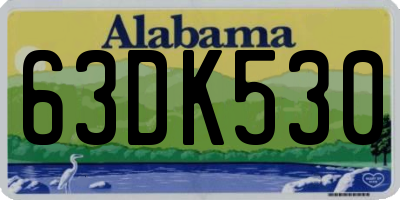 AL license plate 63DK530