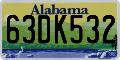 AL license plate 63DK532