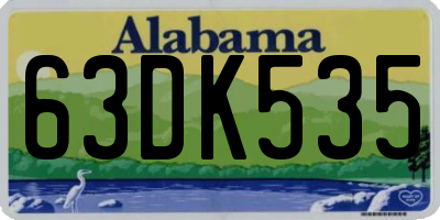 AL license plate 63DK535