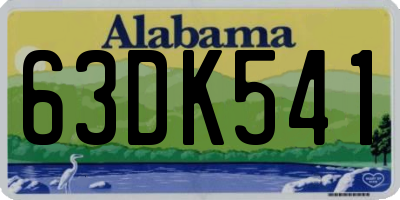 AL license plate 63DK541
