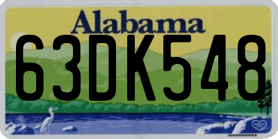 AL license plate 63DK548
