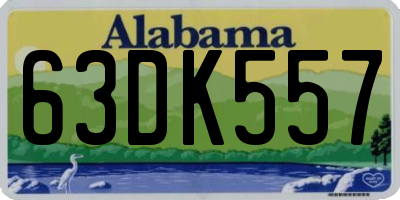 AL license plate 63DK557