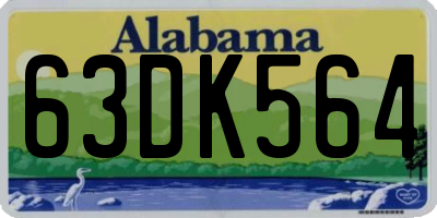 AL license plate 63DK564