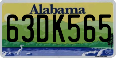 AL license plate 63DK565