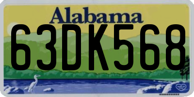 AL license plate 63DK568