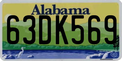AL license plate 63DK569