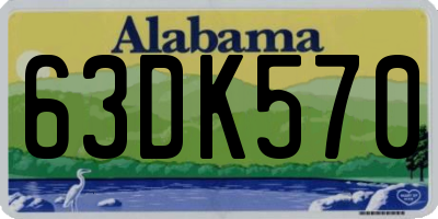 AL license plate 63DK570