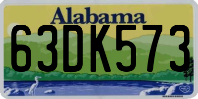 AL license plate 63DK573