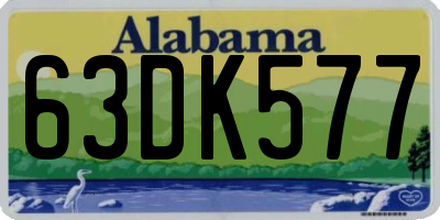 AL license plate 63DK577