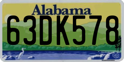 AL license plate 63DK578