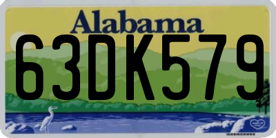 AL license plate 63DK579