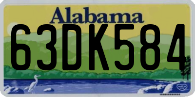 AL license plate 63DK584