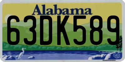 AL license plate 63DK589