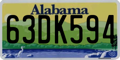 AL license plate 63DK594