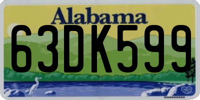 AL license plate 63DK599
