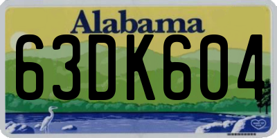 AL license plate 63DK604
