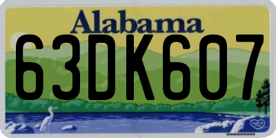 AL license plate 63DK607